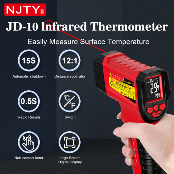 FDA-Cleared Dual-Mode Forehead + Surface Thermometer