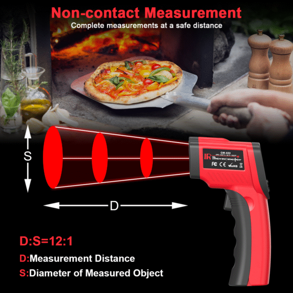 Instant-Read Infrared (IR) Thermometer Gun for Cooking, Candy & Frying Oil