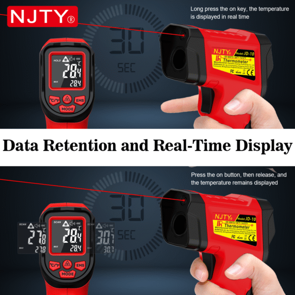Automotive Infrared (IR) Thermometer for Coolant, Tires & Brakes