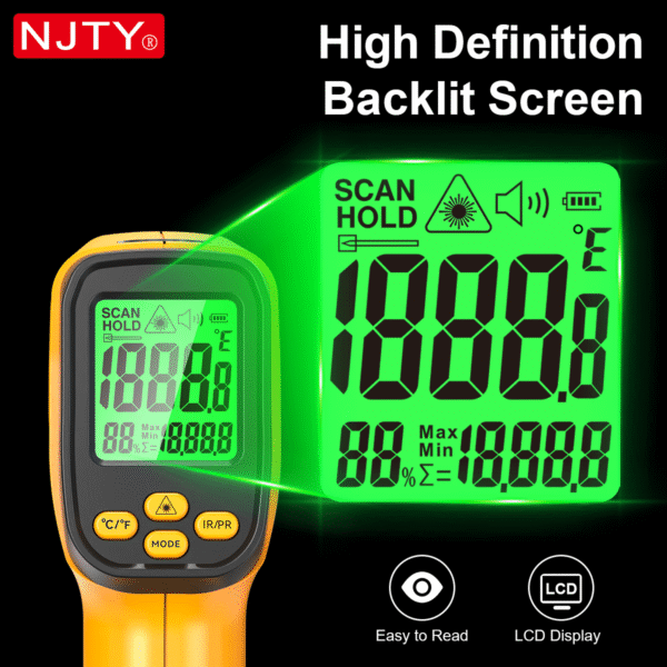 HVAC Laser Thermometer Gun for Vents, Ducts & Split AC Units