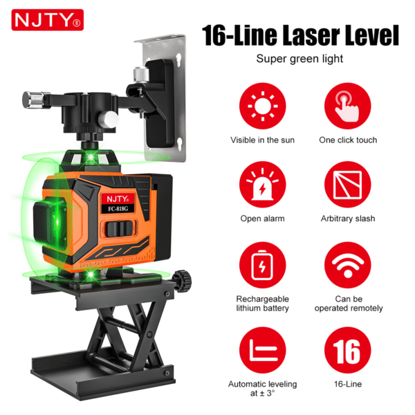 Rechargeable Lithium - battery Laser Level